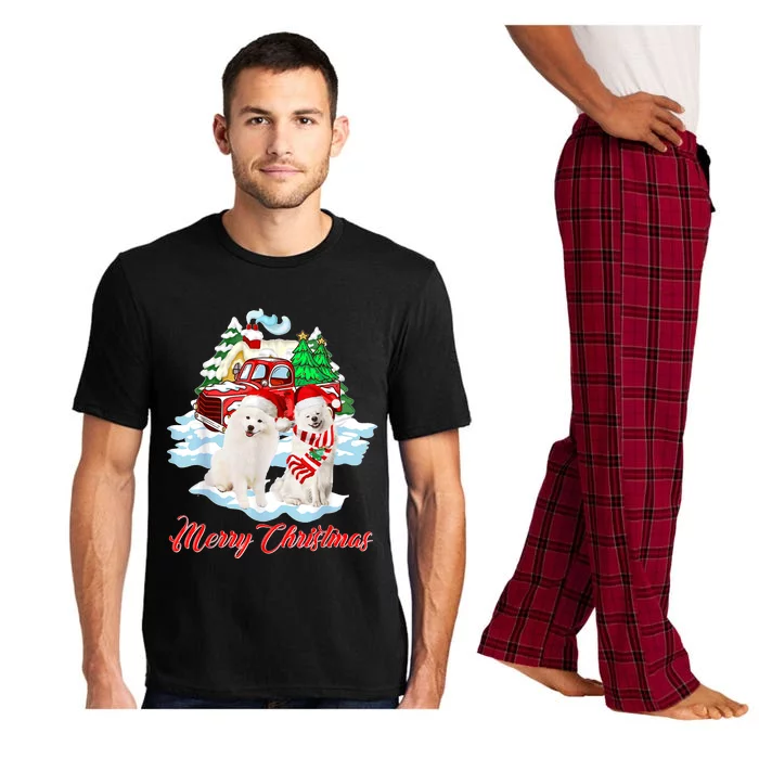 Merry Christmas Funny Santa Samoyed Dog Lover Christmas Pajama Set