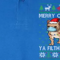 Merry Christmas Frenchie Dog Ugly Christmas French Bulldog Gift Softstyle Adult Sport Polo