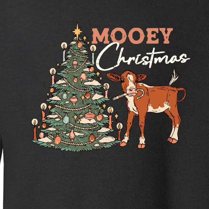 Mooey Christmas Farmer Western Toddler Sweatshirt