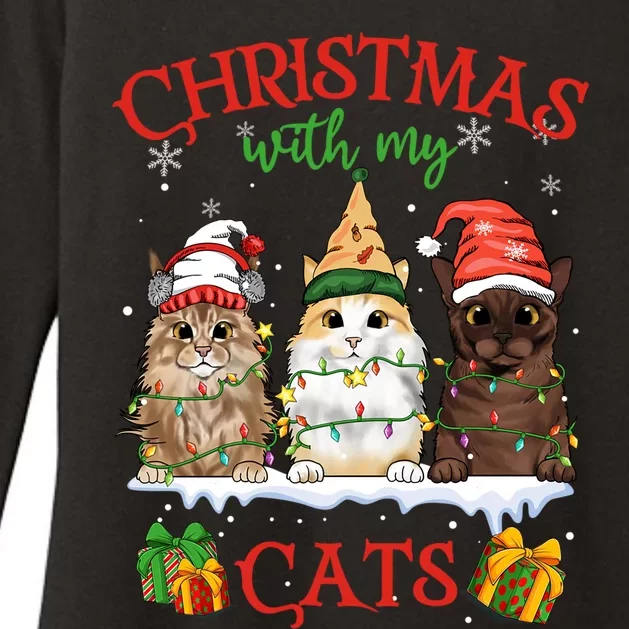 Merry Catmas Funny Christmas Cagift For Cat Lovers Gift Womens CVC Long Sleeve Shirt