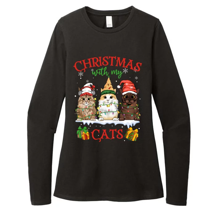 Merry Catmas Funny Christmas Cagift For Cat Lovers Gift Womens CVC Long Sleeve Shirt