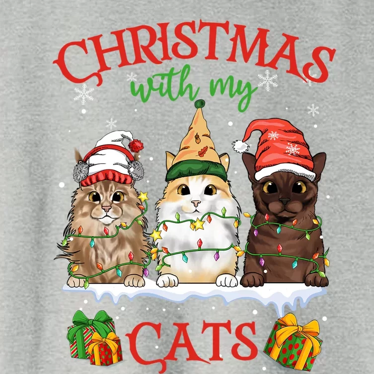 Merry Catmas Funny Christmas Cagift For Cat Lovers Gift Women's Crop Top Tee