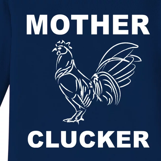 Mother Clucker Funny Chicken Baby Long Sleeve Bodysuit