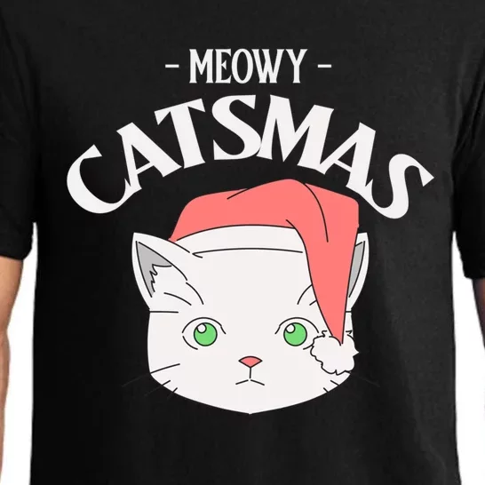 Meowy Catsmas Funny Gift Pajama Set