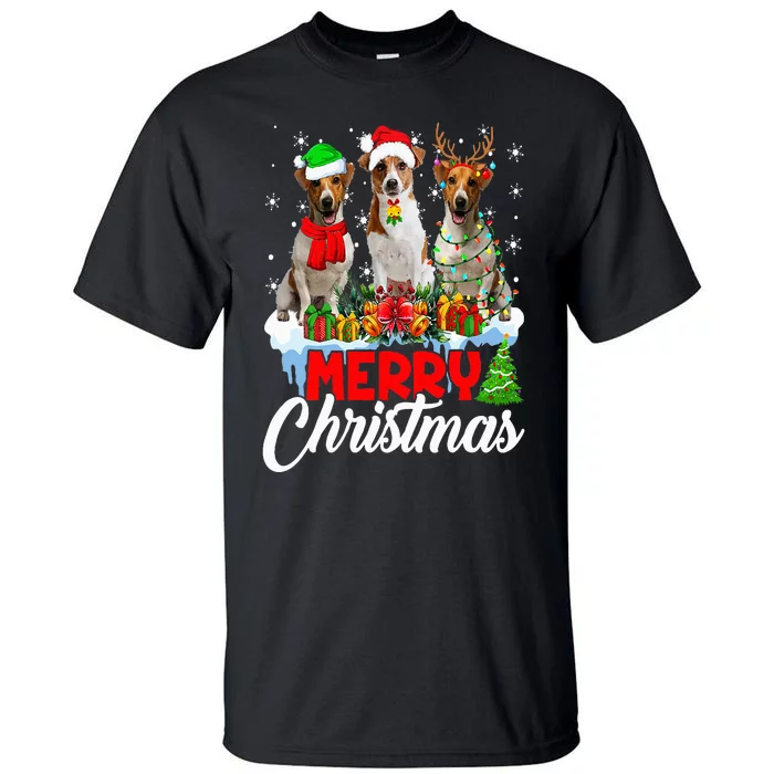 Merry Christmas Funny Jack Russell Terrier Dog Lover Xmas Tall T-Shirt