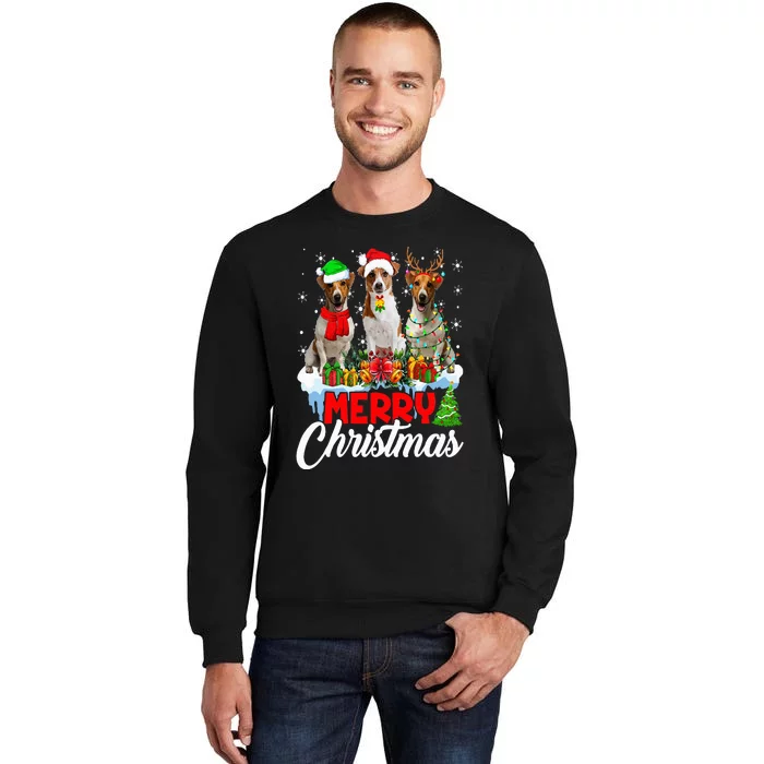 Merry Christmas Funny Jack Russell Terrier Dog Lover Xmas Tall Sweatshirt