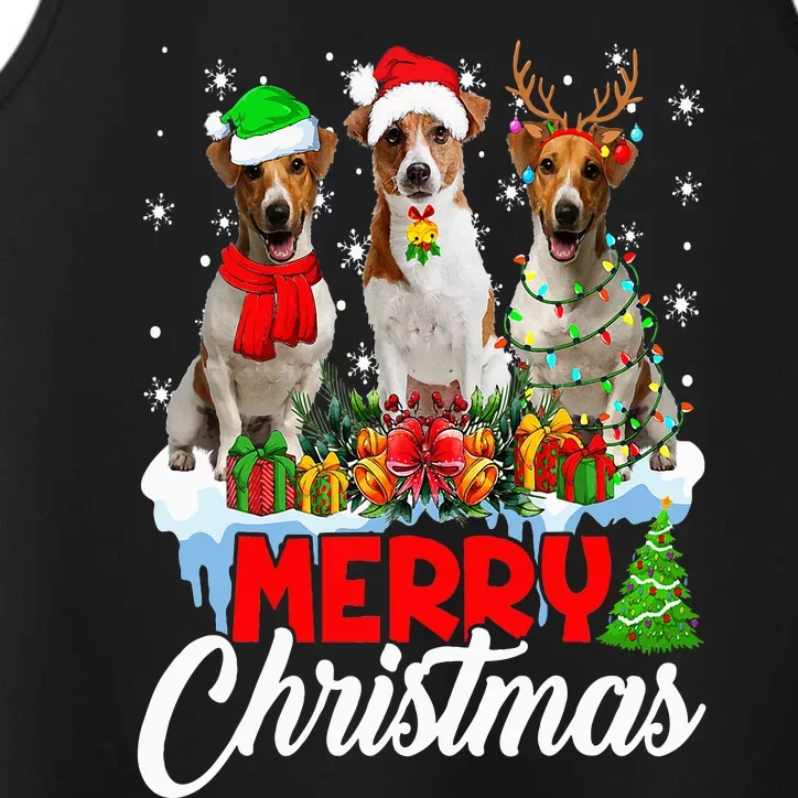 Merry Christmas Funny Jack Russell Terrier Dog Lover Xmas Performance Tank