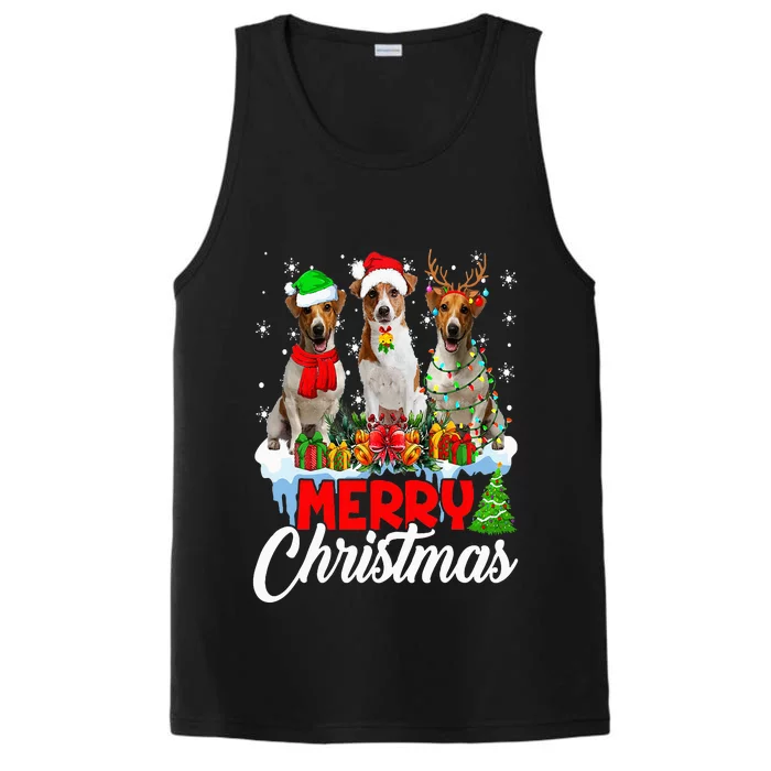 Merry Christmas Funny Jack Russell Terrier Dog Lover Xmas Performance Tank