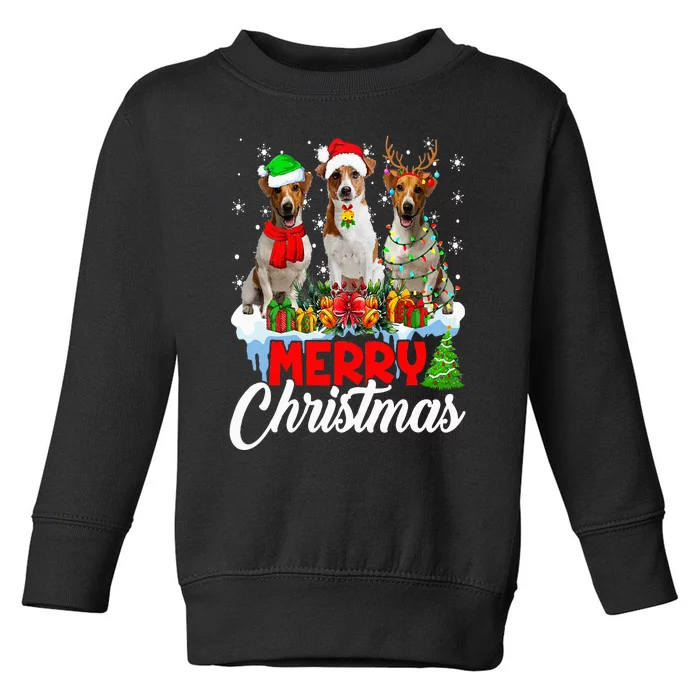 Merry Christmas Funny Jack Russell Terrier Dog Lover Xmas Toddler Sweatshirt