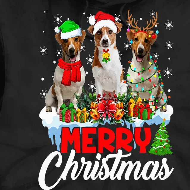 Merry Christmas Funny Jack Russell Terrier Dog Lover Xmas Tie Dye Hoodie