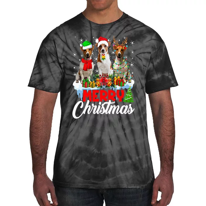 Merry Christmas Funny Jack Russell Terrier Dog Lover Xmas Tie-Dye T-Shirt