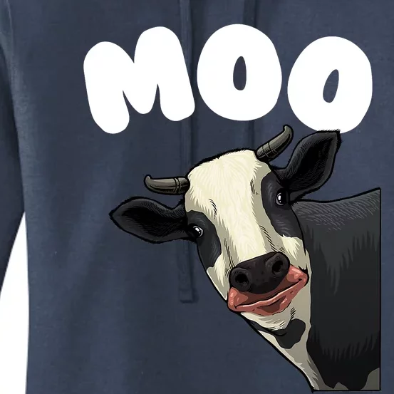 Moo Cow Farmer Farming Farm Contryside Trending Gift Cow Lover Women's Pullover Hoodie