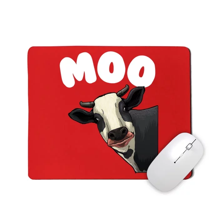 Moo Cow Farmer Farming Farm Contryside Trending Gift Cow Lover Mousepad