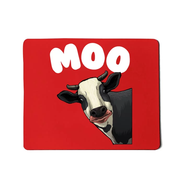 Moo Cow Farmer Farming Farm Contryside Trending Gift Cow Lover Mousepad