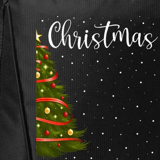 Merry Christmas Funny Christmas Tree Couples Matching City Backpack