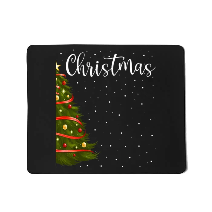 Merry Christmas Funny Christmas Tree Couples Matching Mousepad