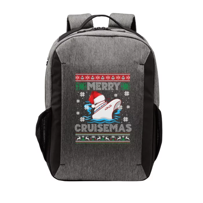 Merry Cruisemas Funny Cruise Ship Family Ugly Christmas Vector Backpack