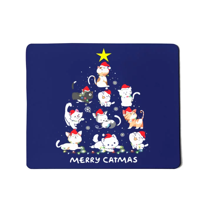 Merry Catmas Funny Cat Mom Cat Dad Christmas Cat Mousepad