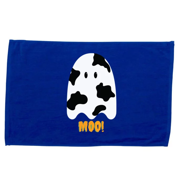 Moo! Cute Funny Cow Print Ghost Halloween Microfiber Hand Towel