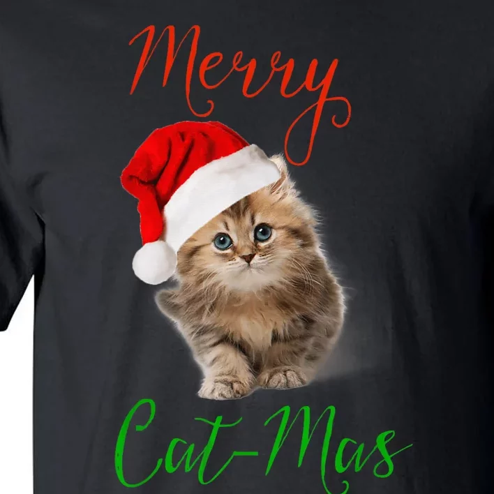 Merry Catmas Funny Christmas Holiday  Cat Kitten Tall T-Shirt