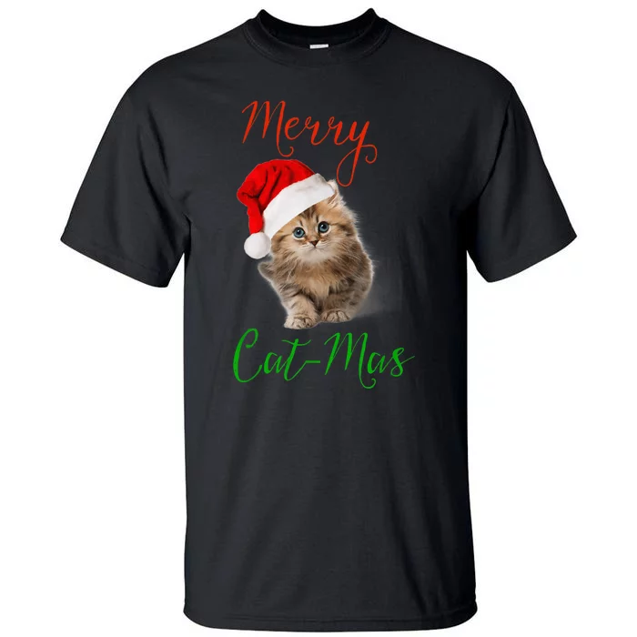 Merry Catmas Funny Christmas Holiday  Cat Kitten Tall T-Shirt