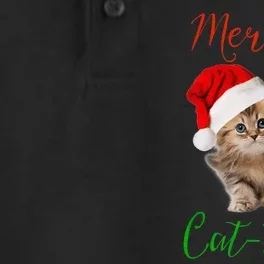 Merry Catmas Funny Christmas Holiday  Cat Kitten Dry Zone Grid Performance Polo