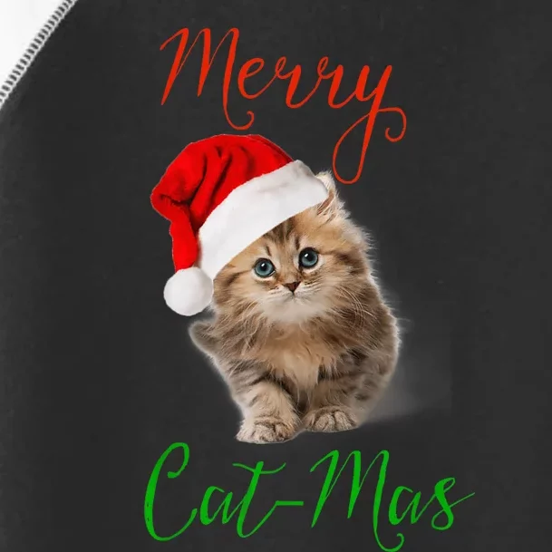 Merry Catmas Funny Christmas Holiday  Cat Kitten Toddler Fine Jersey T-Shirt