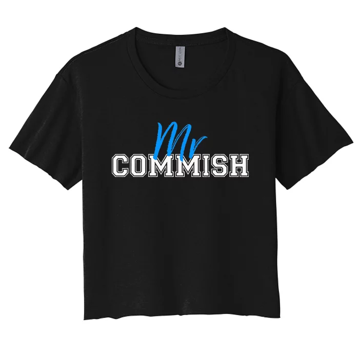 Mr Commish Fantasy Football Commissioner Women's Crop Top Tee