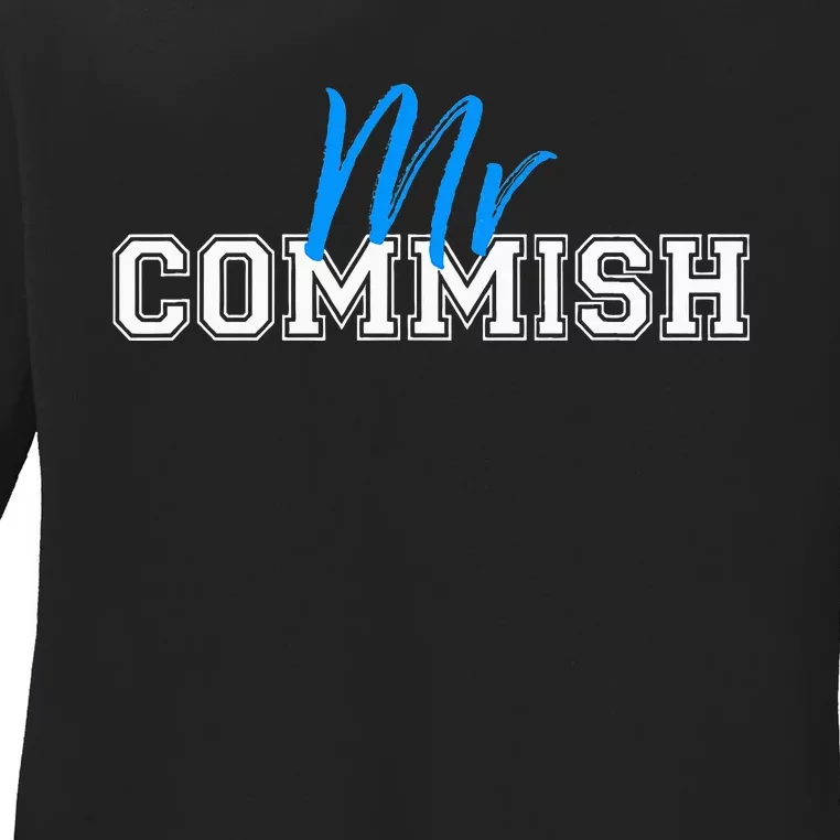 Mr Commish Fantasy Football Commissioner Ladies Long Sleeve Shirt