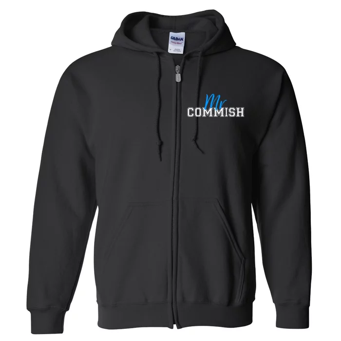 Mr Commish Fantasy Football Commissioner Full Zip Hoodie