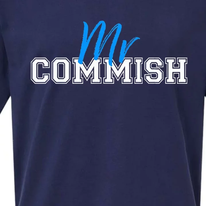 Mr Commish Fantasy Football Commissioner Sueded Cloud Jersey T-Shirt