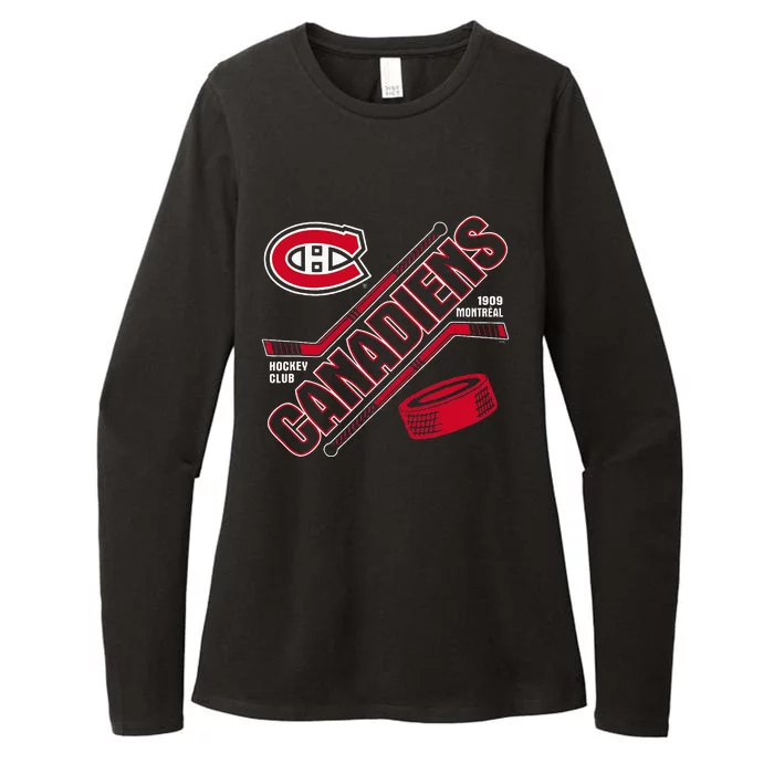 Montreal Canadiens Force Blue Officially Womens CVC Long Sleeve Shirt