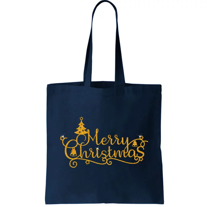 Merry Christmas Festive Holiday Tote Bag