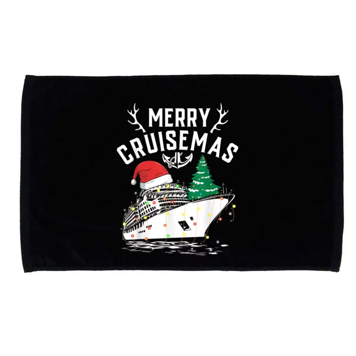 Merry Cruisemas Funny Cruise Ship Family Christmas Gift Microfiber Hand Towel