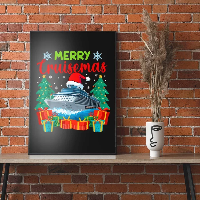 Merry Cruisemas Family Cruise Christmas Funny Boat Trip Poster