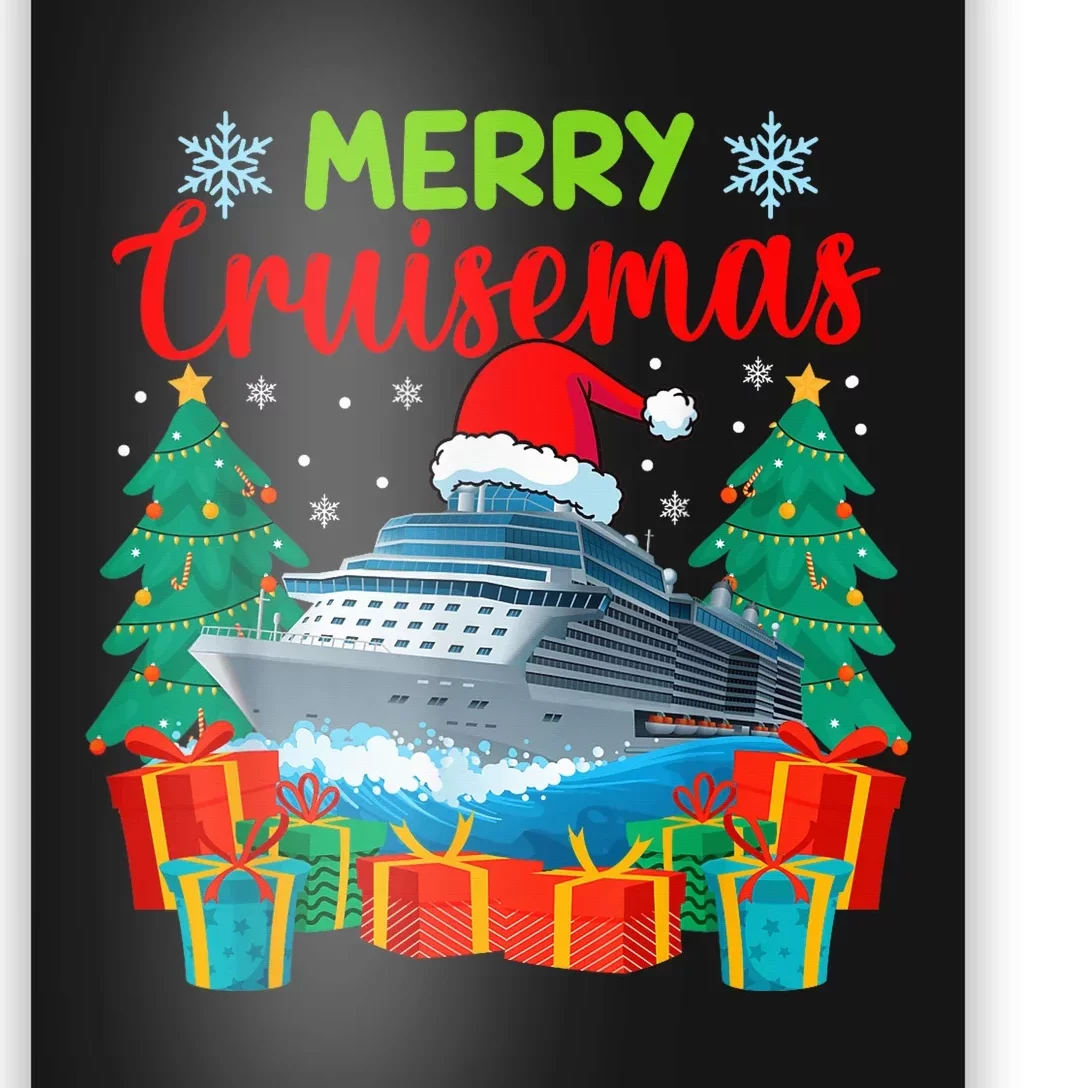 Merry Cruisemas Family Cruise Christmas Funny Boat Trip Poster