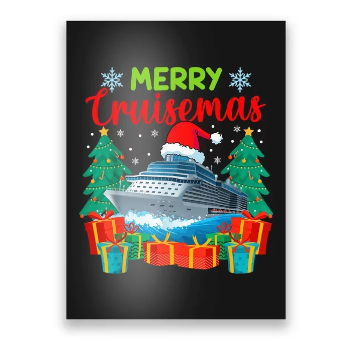 Merry Cruisemas Family Cruise Christmas Funny Boat Trip Poster