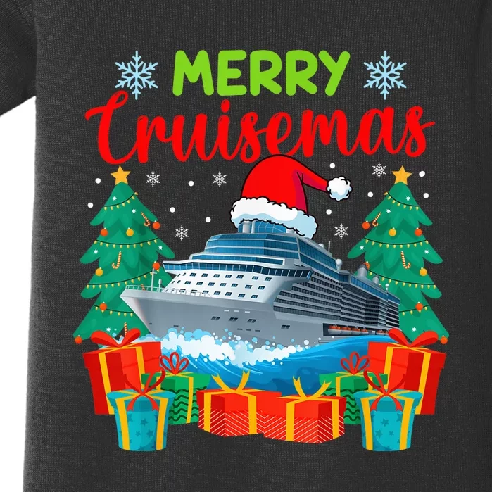 Merry Cruisemas Family Cruise Christmas Funny Boat Trip Baby Bodysuit