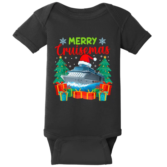 Merry Cruisemas Family Cruise Christmas Funny Boat Trip Baby Bodysuit