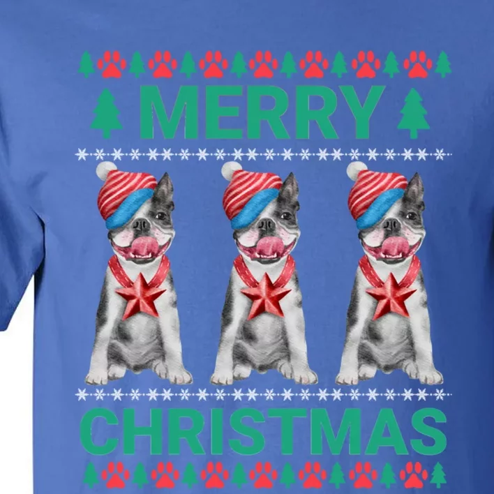 Merry Christmas French Bulldog Puppy Cute Xmas Bulldog Lover Gift Tall T-Shirt