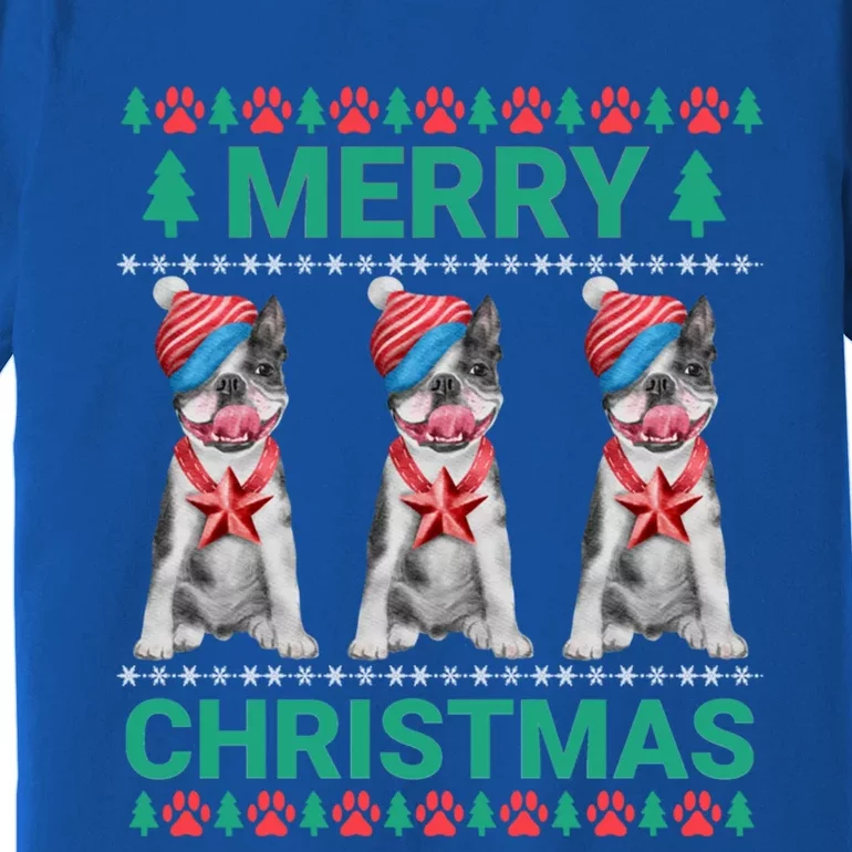 Merry Christmas French Bulldog Puppy Cute Xmas Bulldog Lover Gift Premium T-Shirt