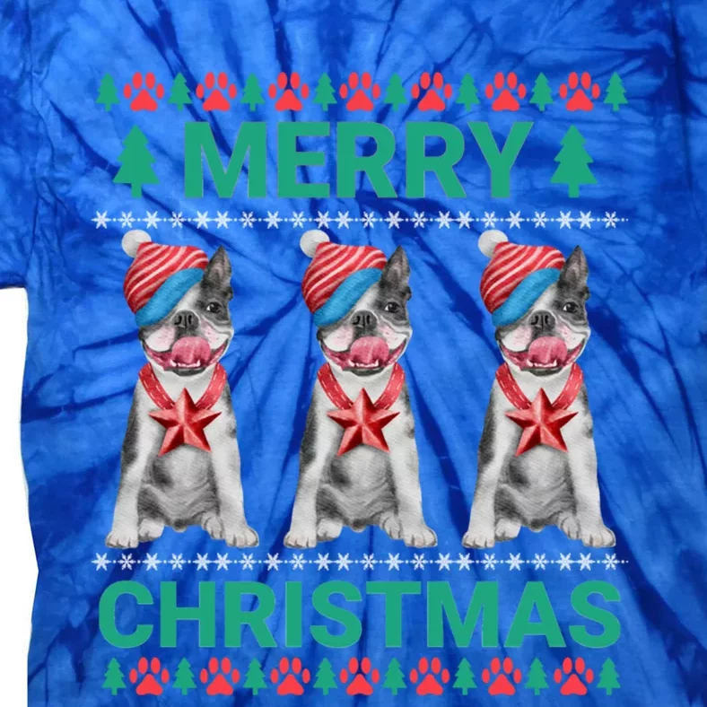 Merry Christmas French Bulldog Puppy Cute Xmas Bulldog Lover Gift Tie-Dye T-Shirt