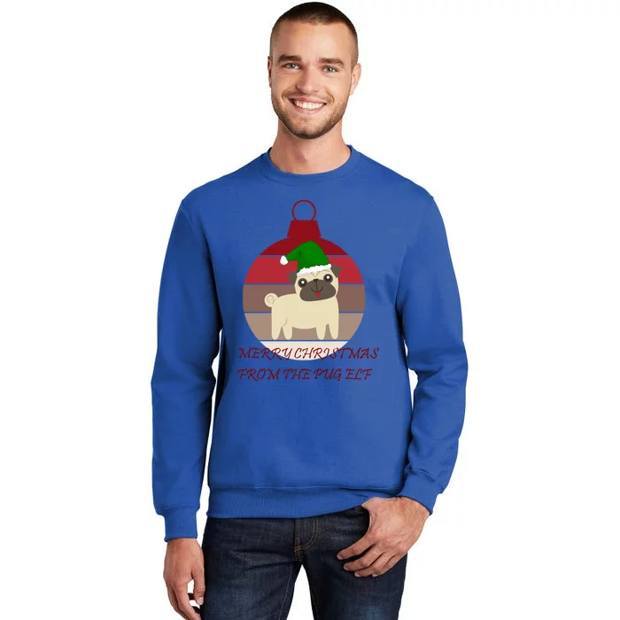 Merry Christmas From The Pug Elf Design Great Gift Sweatshirt