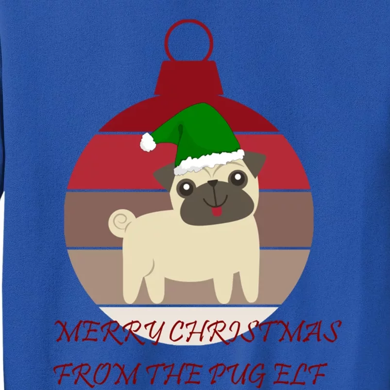 Merry Christmas From The Pug Elf Design Great Gift Sweatshirt