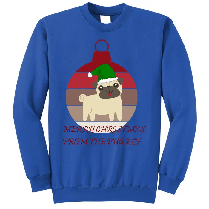 Merry Christmas From The Pug Elf Design Great Gift Sweatshirt