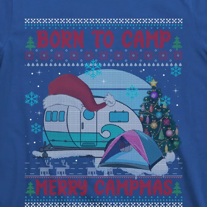 Merry Campmas Funny Camping Camper Christmas Ugly Sweater Gift T-Shirt