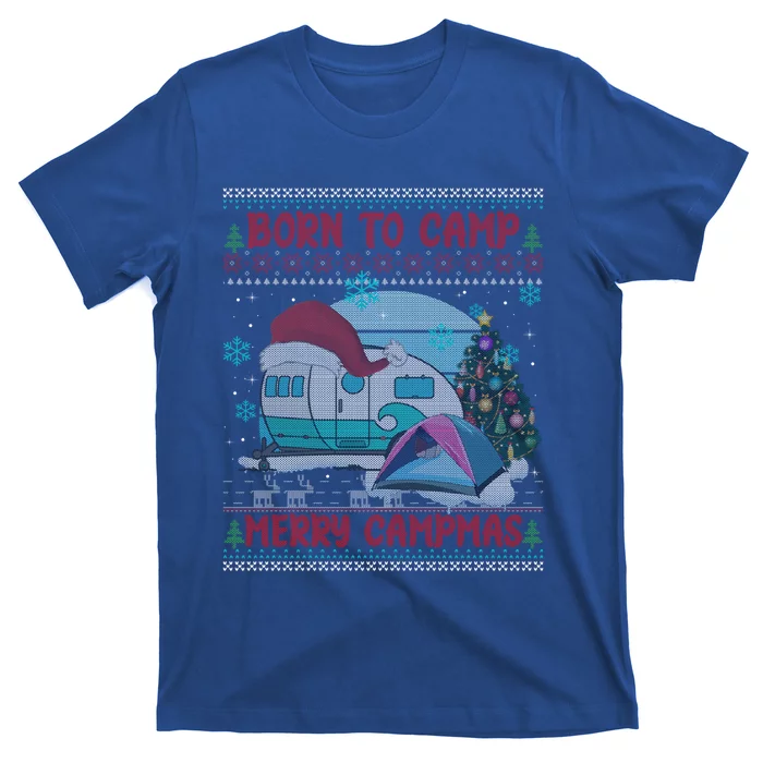 Merry Campmas Funny Camping Camper Christmas Ugly Sweater Gift T-Shirt