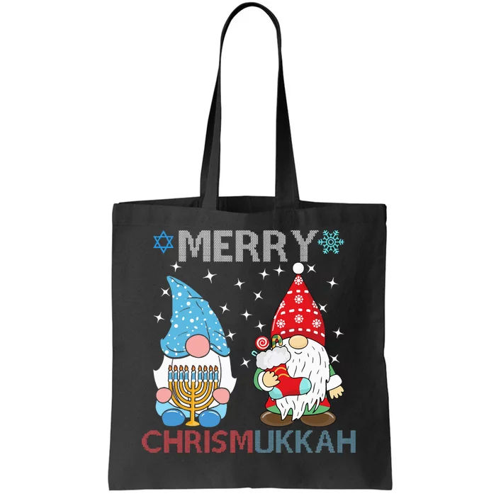 Merry Chrismukkah Funny Gnomes Tote Bag