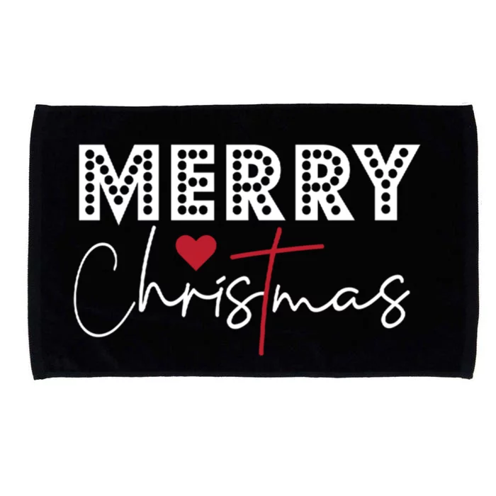 Merry Christmas Festive Graphic Holiday And Gift Microfiber Hand Towel