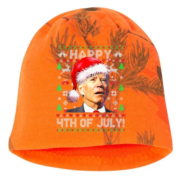 Merry Christmas Funny Joe Biden Happy 4th of July Ugly Xmas Kati - Camo Knit Beanie